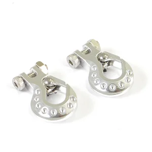 Fastrax Deluxe Aluminium  Winch Hook (2Pc) - Silver