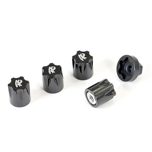 Fastrax Antidust Aluminium M4 Wheel Nut Covers (4) - Black