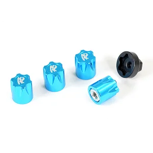 Fastrax Antidust Aluminium M4 Wheel Nut Covers (4) - Blue