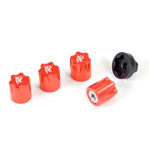 Fastrax Antidust Aluminium M4 Wheel Nut Covers (4) - Red