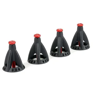 Fastrax Scale 6-Ton Alloy Adjustable Scale Height Jack Stand (4Pc) - Black