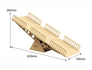 Fastrax Wood Board Climbing See/Saw 60X18.5X26.2Cm