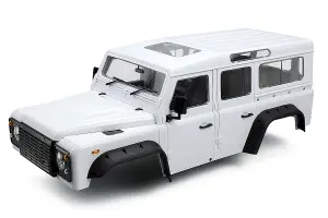 Fastrax 1:10 Ranger XL Land Rover Style Hard Body + Interior Set - 313mm WB - White
