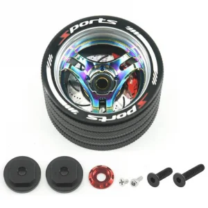 Fastrax Aluminium Steering 3-Spoke Wheel - Sanwa - Futaba - Flysky
