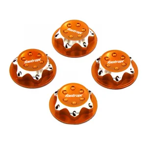 Fastrax Antidust 17mm Serrated Aluminium Wheel Nuts (4) - Orange