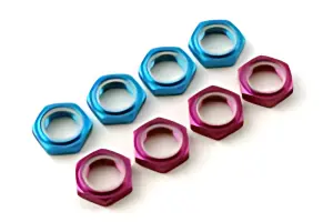 1:8 Buggy Wheel Nuts - 1.25 Pitch (fits Hobao) - Blue (4)