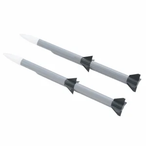 FMS 64mm F-16 Missile Set3 (Left + Right) - Grey