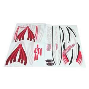FMS 90mm Super Scorpion Stickers Red