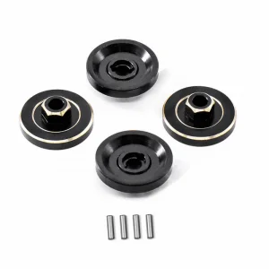 Fastrax FCX24 Black Brass Wheel Counterweights (4Pc)