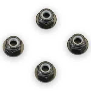 Fastrax M3 Black Flanged Locknuts 4Pcs