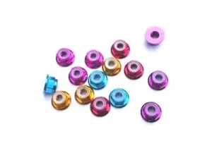 Fastrax M3 Gold Flanged Locknuts 4Pcs