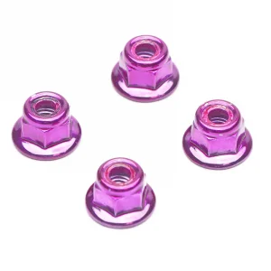 Fastrax M5 Purple Flanged Locknuts (4)