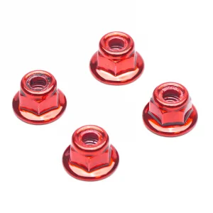 Fastrax M5 Red Flanged Locknuts (4)