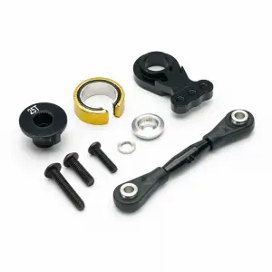 Fastrax Tamiya TT-02/B/T Aluminium 25T Servo Saver Set - Black