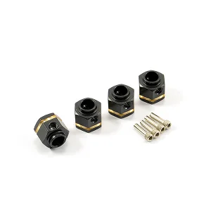 Fastrax TRX-4 Brass Hex Wheel Hubs V2 +5mm (4)