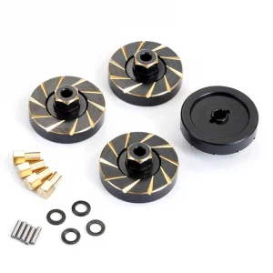 Fastrax TRX-4M Black Brass Wheel Hex Counterweight (4)
