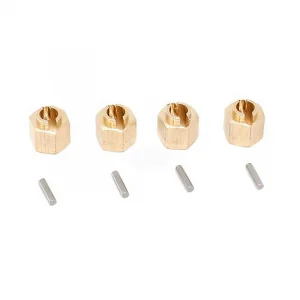 Fastrax TRX-4M Brass 7mm Hex - Length 6mm Hub Extenders (4)