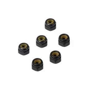 FTX Nylon Nut M3 (6Pc) - Black