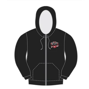 FTX Badge Logo Brand Zipped Hoodie Black - Large