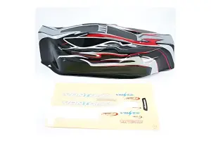 FTX Vantage Pre Painted Bodyshell - Black/Red
