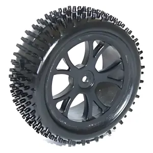 FTX Vantage Front Buggy Tyres Mounted on Black Wheels - 1 Pair
