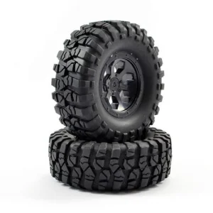 FTX Outback Pre-Mounted 6Hex/T Yre (2) - Black