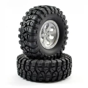 FTX Outback Pre-Mounted 6Hex/T Yre (2) - Grey