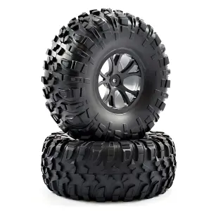 FTX Outlaw Pre-Mounted Wheels + Tyres - Black