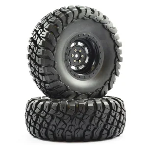 FTX Mauler 2.2 All Terrain Tyres Pre-Glued On Black Wheels