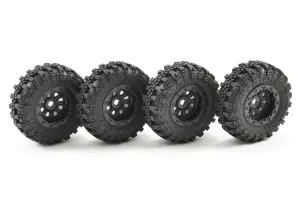 FTX Outback Mini Swamper Tire + Wheel Set - Black (4Pc)