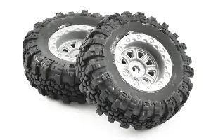 FTX Outback Mini Swamper Tire + Wheel Set - Grey (4Pc)