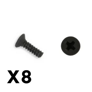 FTX Outback Mini 3.0 Flat Head Self Tapping Screw 1.7X6 (8Pc