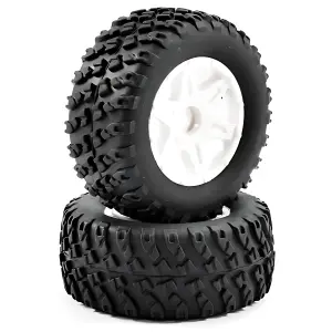 FTX Comet Desert Buggy Front Mounted Tyre + Wheel White