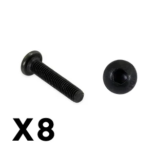 Fastrax FTX Fury Button Head 3 X 16mm Hex Screw (8Pc)