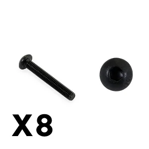 Fastrax FTX Fury Button Head 3 X 20mm Hex Screw (8Pc)