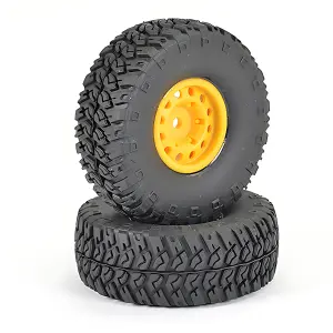 FTX Outback Ranger XC Wheel + Tyre Set - Yellow (2)