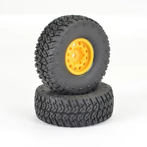 FTX Outback Ranger XC Wheel + Tyre Set - Yellow (2)