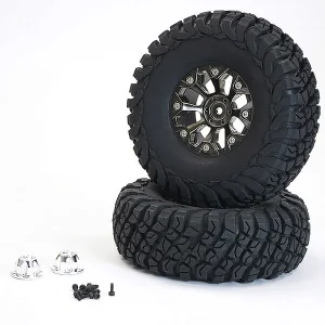 FTX Texan 1:10 Mounted Tyres O N 8-Spoke Beadlock Wheels (2)