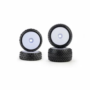 1/24 Wedge Front and Prism Rear Carpet Tires Mounted 7mm - Wh