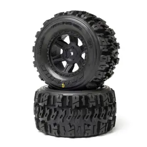 ProLine 1:16 Trencher Front/Rear Tires Mounted on Desperado 2.0 Wheels (2)