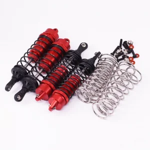 Big Bore Shock Set - Red Aluminium - 2 Front And 2 Rear - Fit 3S Arrma Cars