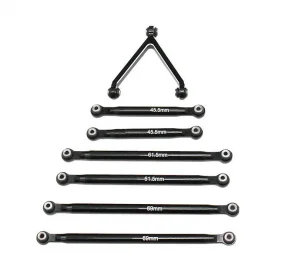 Lower Tie Rod Set Black Aluminium SCX24
