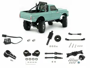 4 Wheels Steer conversion - Black Aluminium - SCX30