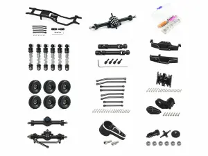 6 WD conversion - Black Aluminium - SCX30