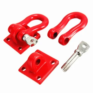 Trailer Shackle w/mounting bracket 1:10 Red (2)
