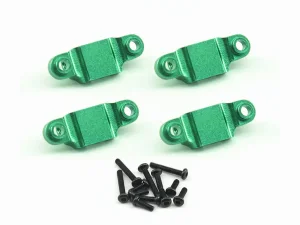 Lower Shock Mount Green Aluminium 4pcs - LMT Mini