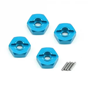 Wheel Hex 12mm 4pcs Blue Aluminium TT-01