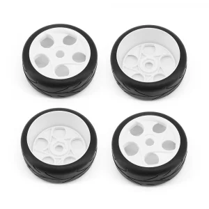 1:8 Buggy On Road Wheel And Tyre Pre Mounted Set - White (4)