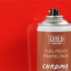 Guild Materials Gloss Enamel Fuel-Proof Paint Chroma Red (400ml Aerosol)