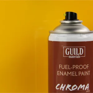 Guild Materials Gloss Enamel Fuel-Proof Paint Chroma Cub Yellow (400ml Aerosol)